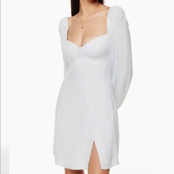 ARITZIA Wilfred Novella Dress Baby Blue Size 4 - Picture 2 of 11